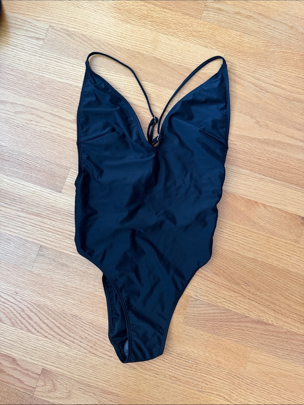 Classic Black V-Neck One-Piece Swimsuit - Women